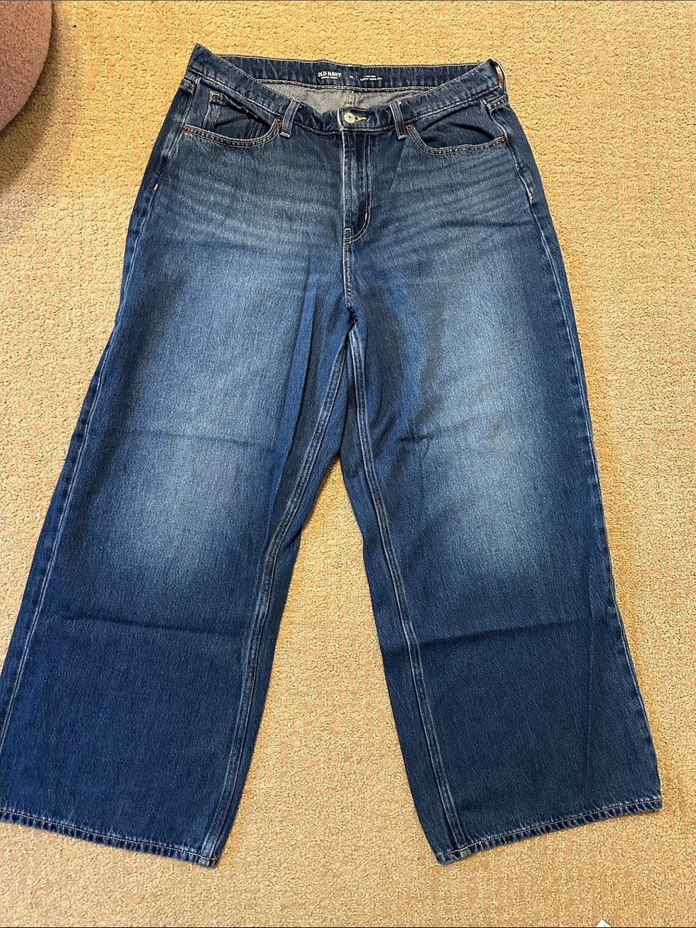 Wide-Leg Blue Denim Jeans for Women